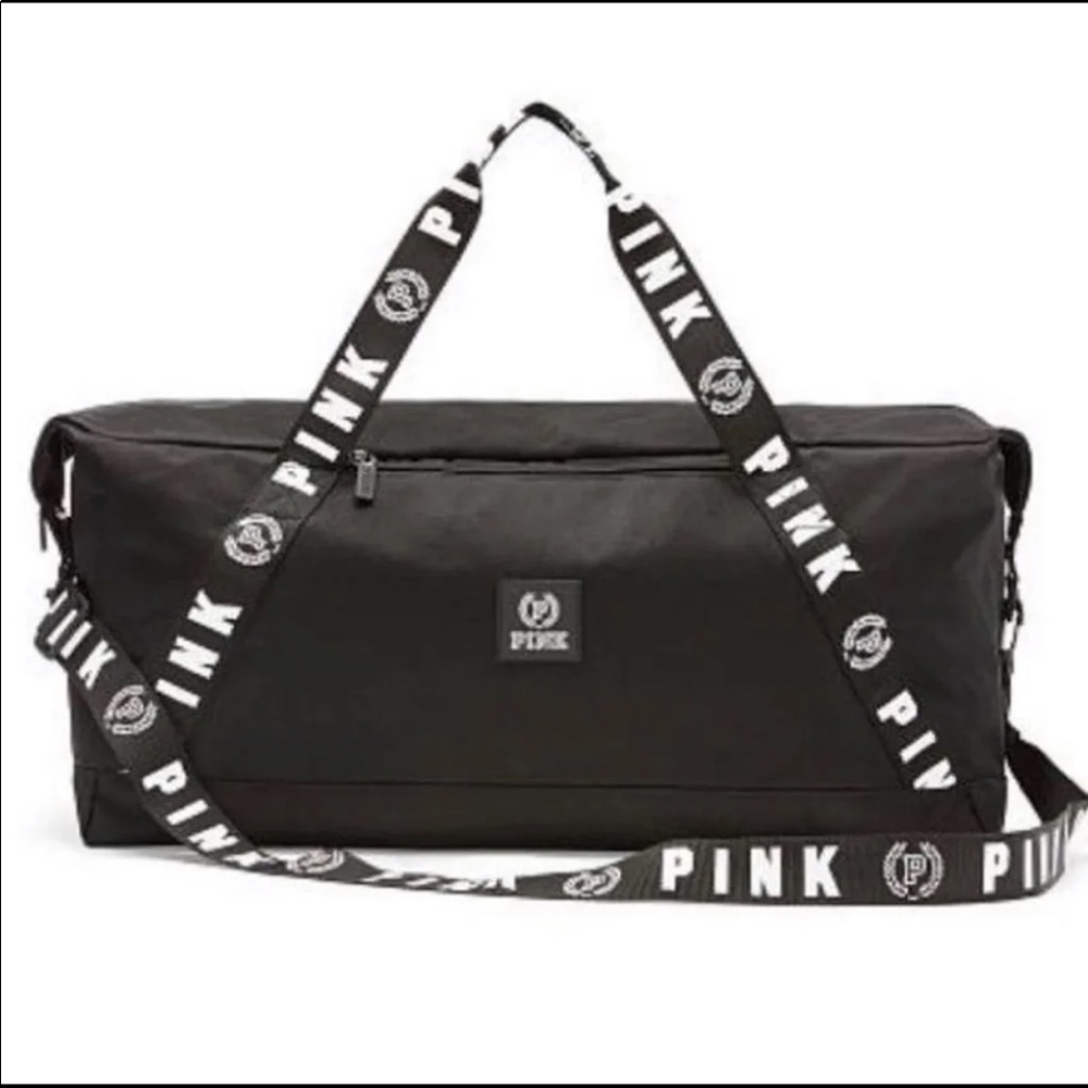New Victoria Secret PINK Duffle Bag Black